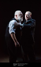 King Lear (Simon Russell Beale) and the Fool (Adrian Scarborough). Photo: Mark Douet.